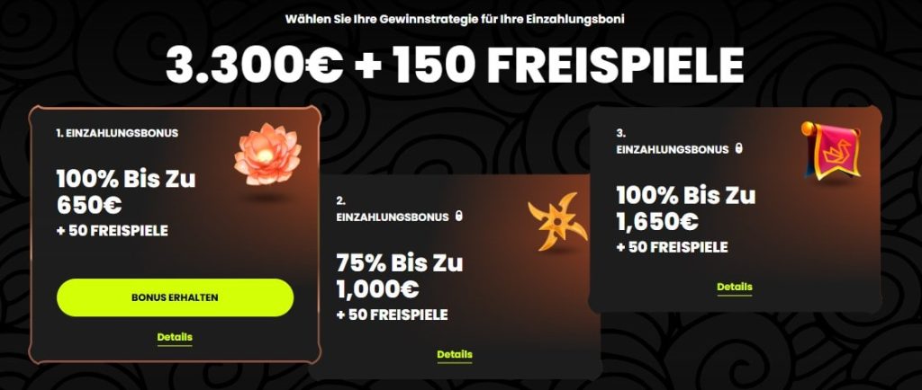 spin samurai bonus